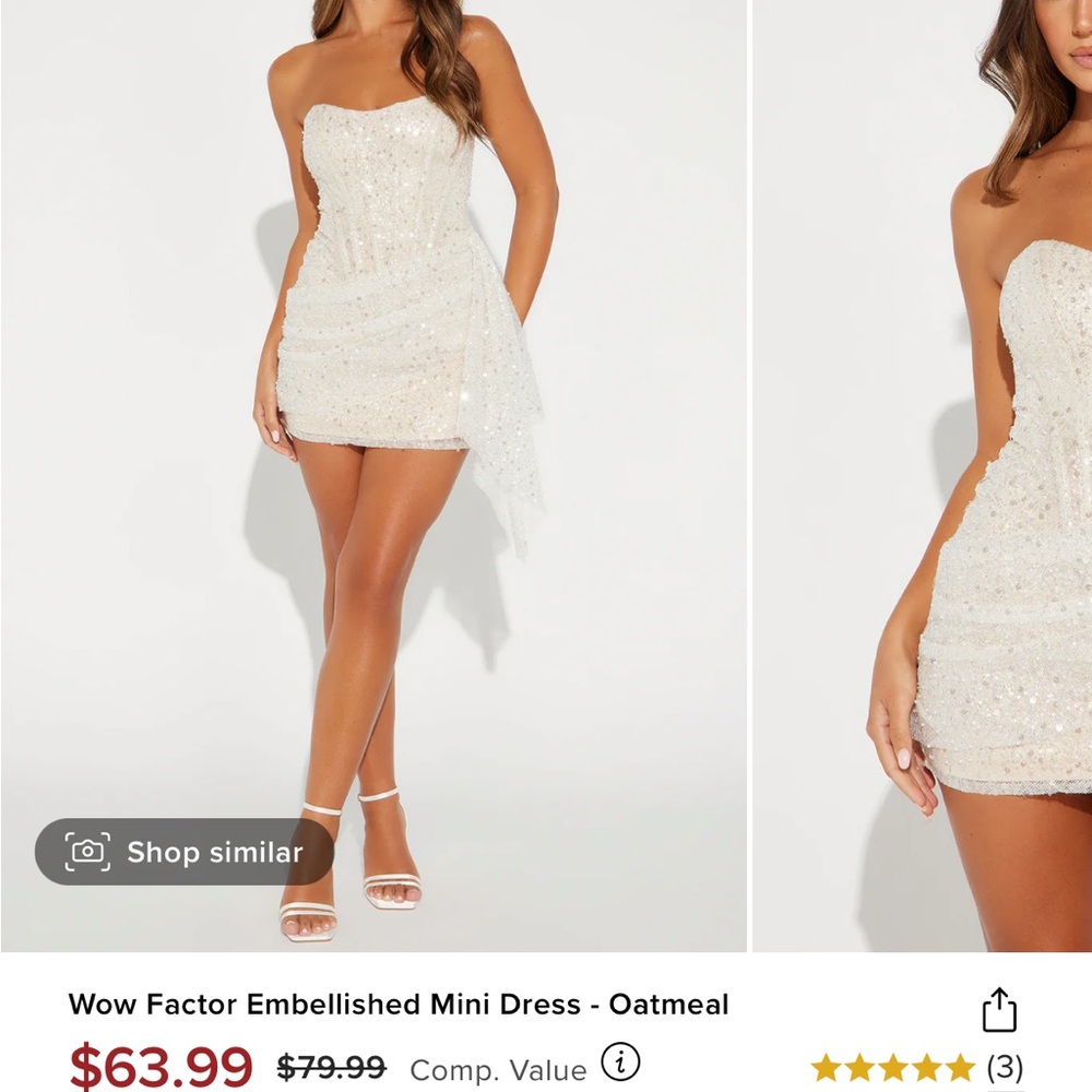 Fashion Nova- Wow Factor Embellished Dress